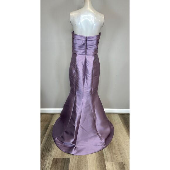 Amsale Sequin Floral Mermaid Gown in VIOLET Size US10 $2150 - Picture 9 of 11